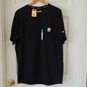 Carhartt Force Relaxed Fit Men's Dark Short Sleeve Tee with Pocket Size Large